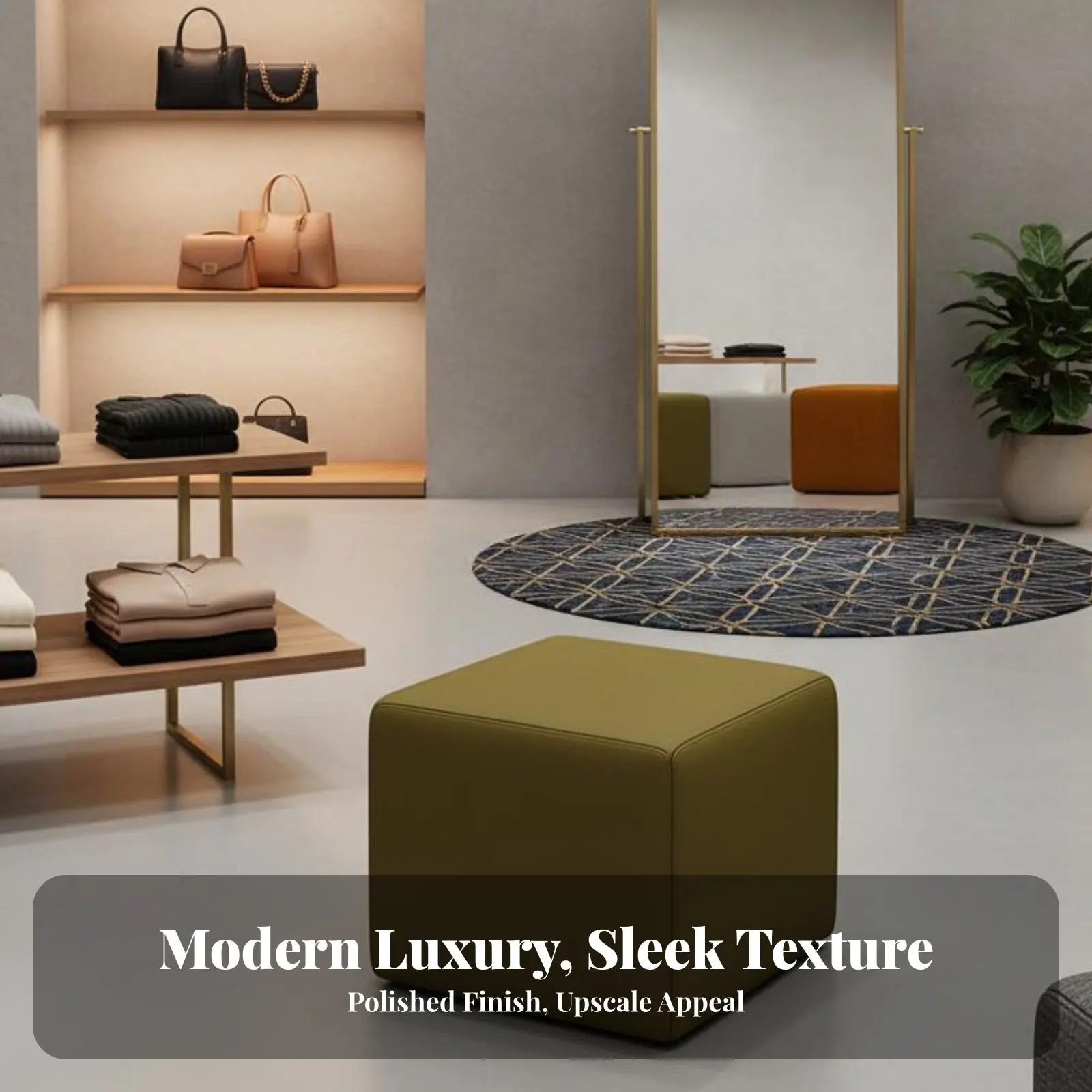 

flutedTufted Entryway Stool Luxury Design Upholstered Bench Soft padding Multi-Purpose for Adults, Renters, Bedroom, Hallway