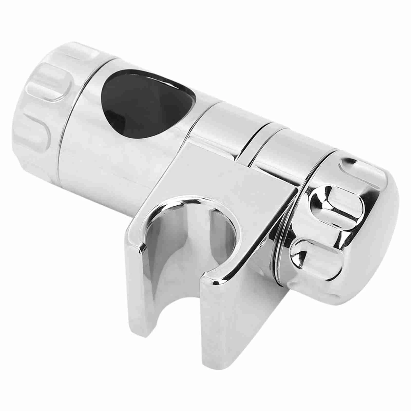 ABS Adjustable Shower Head Holder – 25mm Slide Bar Bracket | Chrome-Plated | Sliding Height & Pivot Angle | For Handheld Showerheads | Bathroom Replacement