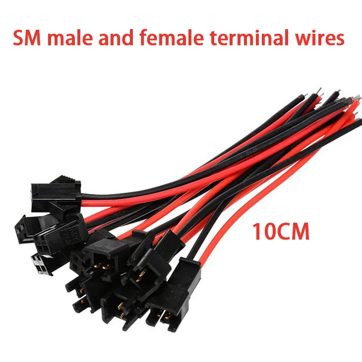 5-10Pairs 10CM15CM SM 2 Pins Plug Male and Female Wire Connector Wire Connector Cable Pigtail Plug For LED Strip Light Tape Lamp