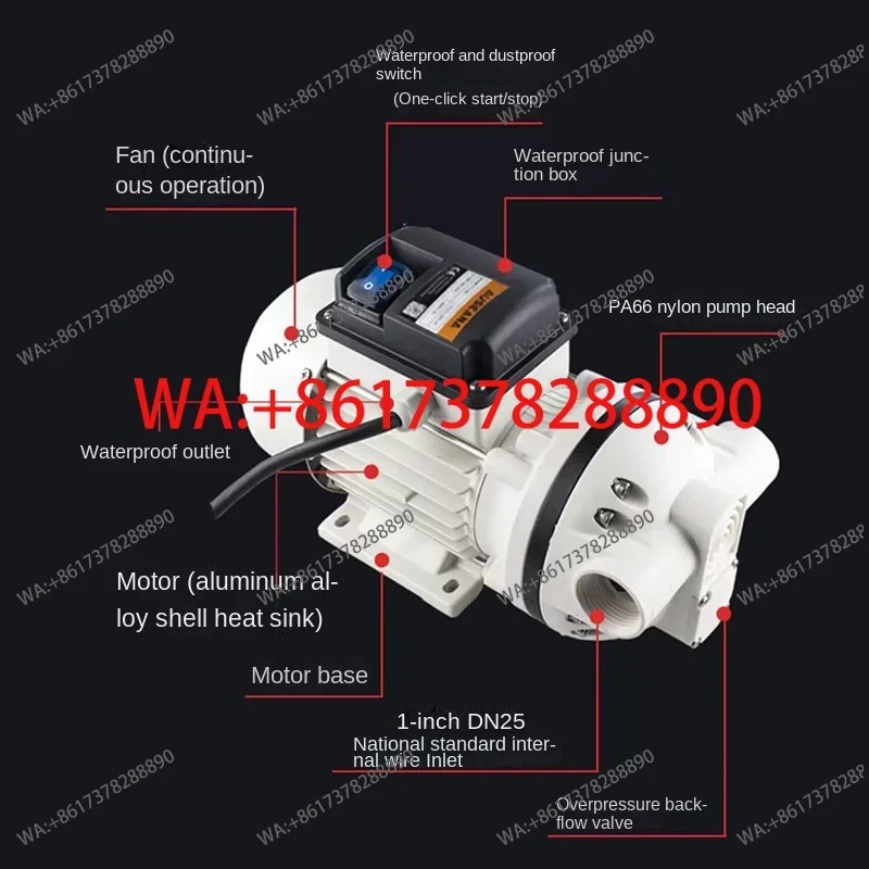 Large flow acid and alkali resistant self-priming corrosion-resistant chemical laundry liquid acid wineelectric diaphragm pump