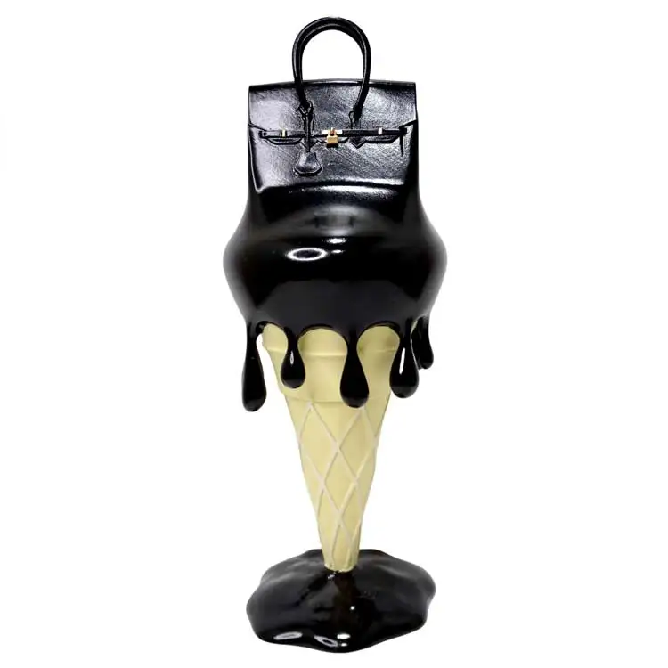 Indoor Abstract Fiberglass Sculpture Handbag Ice Cream Sculpture Vase Handbag Statue