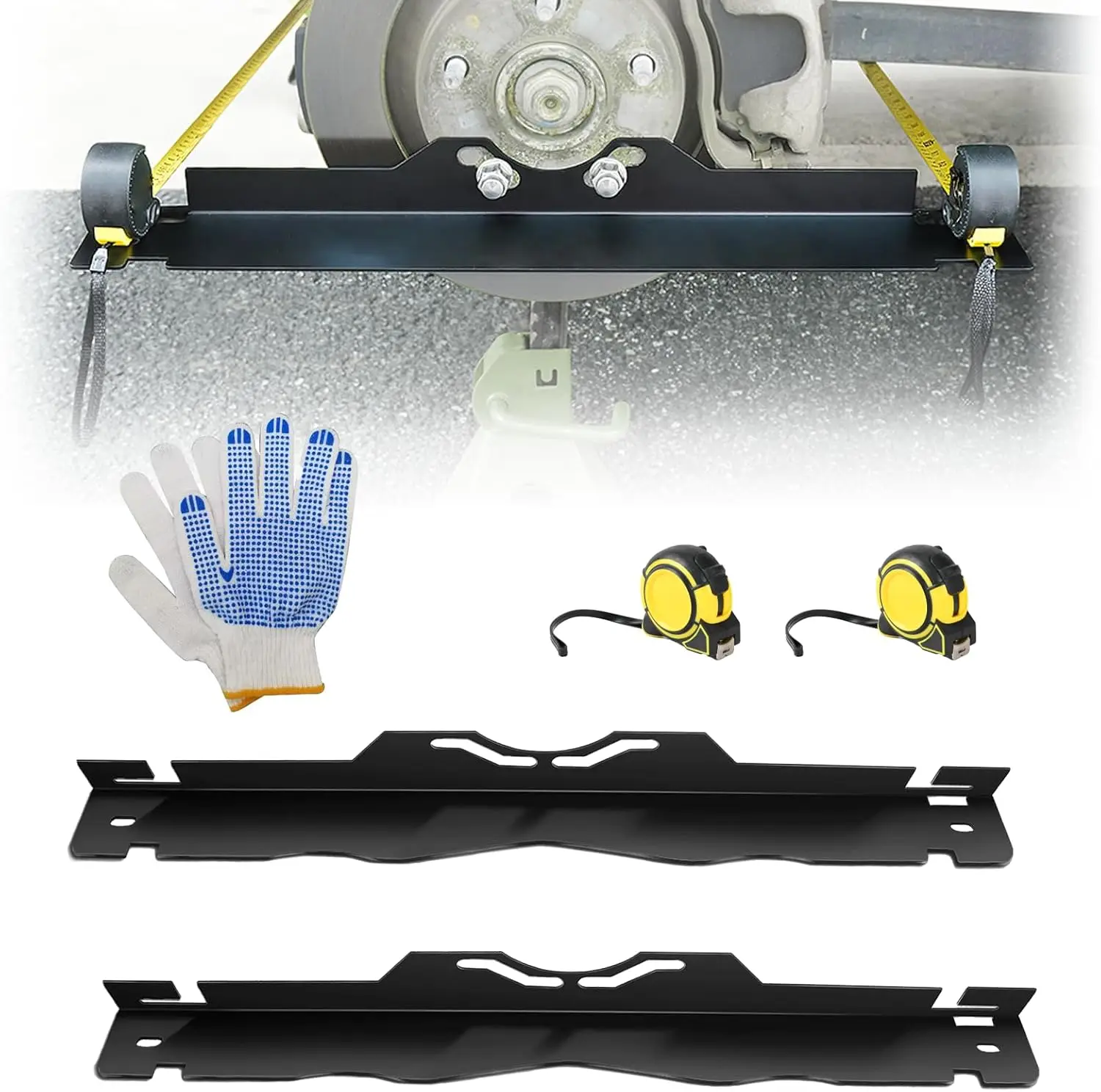 

Precision Toe Alignment Tool Kit - Professional Wheel Alignment Plates for Cars, Trucks, SUVs | DIY Alignment System with Dual T