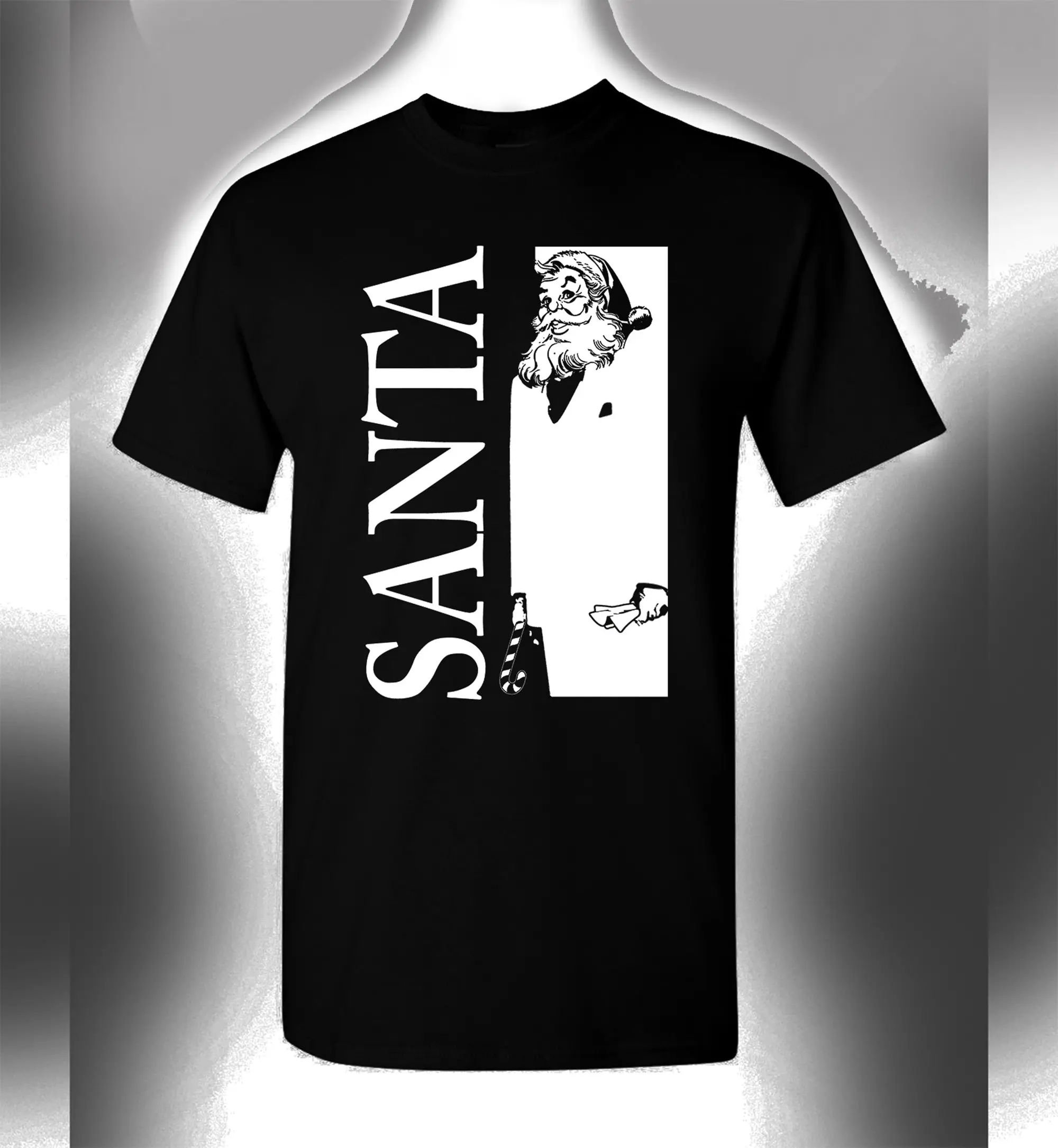 Bad Santa Christmas T Shirt Scarface Crossover Original Gangsta Funny Novelty ShirtSauceBoss