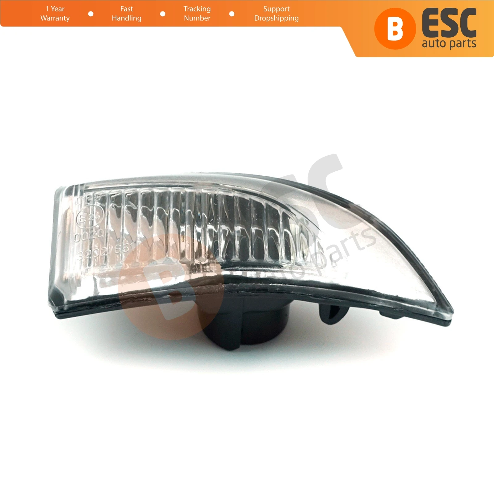 

ESC ESP602-2 Side Wing Mirror Indicator Lamp Lens Right 261609550R for Renault Megane MK3 Fluence Latitude Laguna Scenic