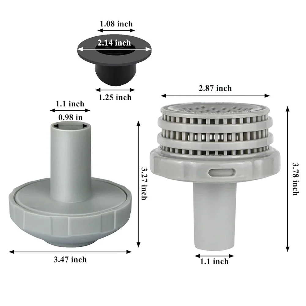 25022E Jet Fitting Adapter Kit For Intex Above Ground Pools Compatible With Line Uses 1.25 Inch Pump Hose Connections