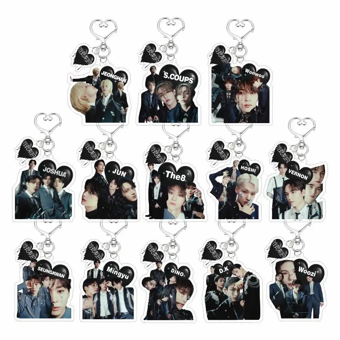 KPOP Idols WONWOO HOSHI New Japan Album Acrylic Keychain High Quality Double Sides Printing Backpack Pendant Keyring MINGYU Gift