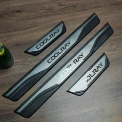 For GEELY COOLRAY 2023 2024 Car Door Sill Scuff Plate Welcome Pedal Protection Pad Guard Stainless Steel Car Styling Accessories