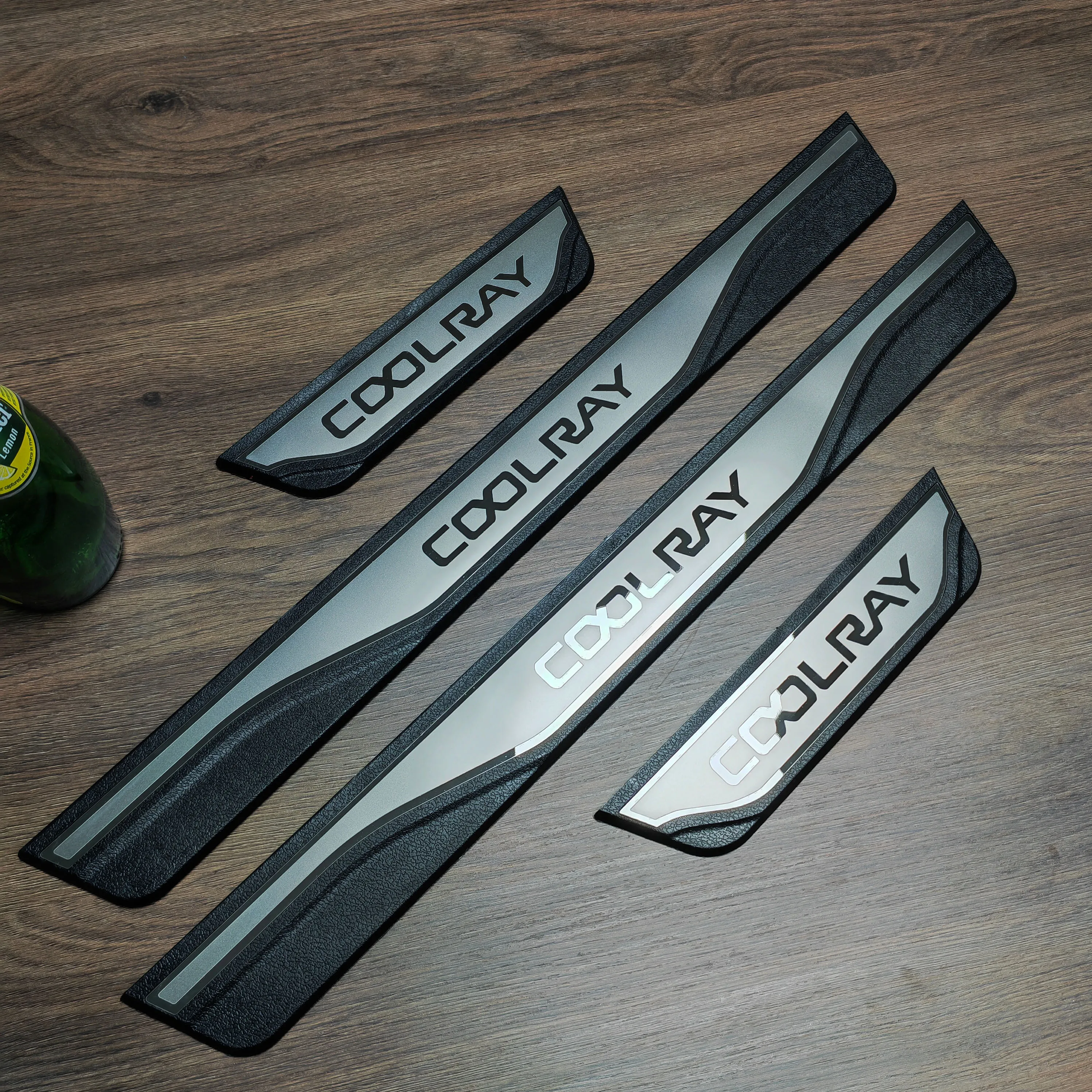 For GEELY COOLRAY 2023 2024 Car Door Sill Scuff Plate Welcome Pedal Protection Pad Guard Stainless Steel Car Styling Accessories