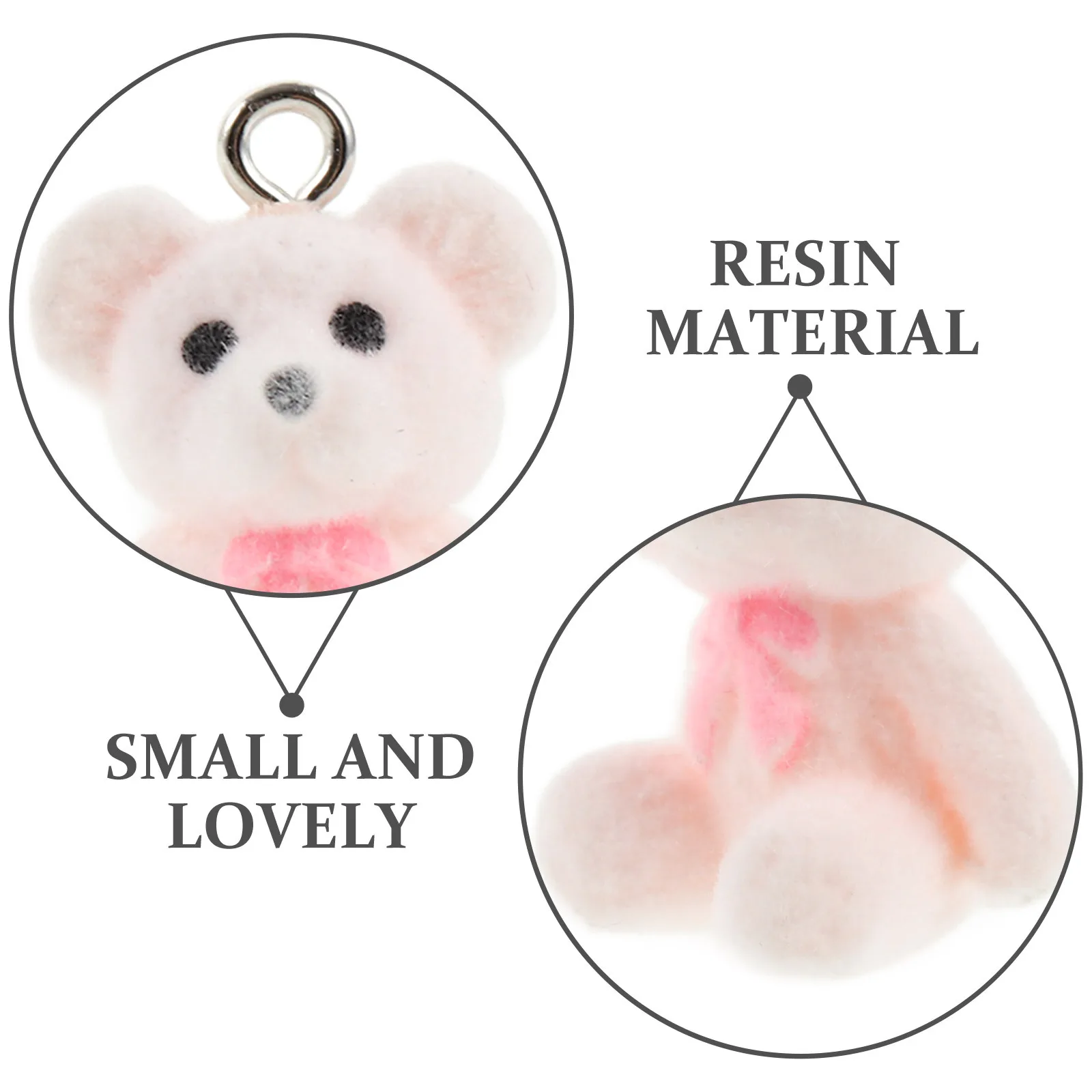 

5Pcs Mini Bear Pendants Resin Animal Charms for Jewelry Making DIY Craft Supplies Chic Cute Hanging Decorations Kids Earring