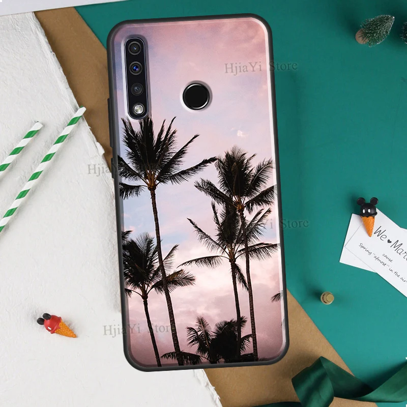 Palm Tree Soft For Huawei Honor 10X 8 9 10 Lite 20 10i 7X 4C 7C 6C 7A Pro 8X 9X 8A 9A 8S 9S Cover