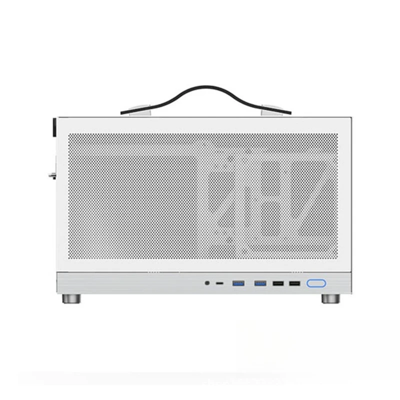 Portable S400PRO Mini ITX Case Handle Dual Mesh Panels Aluminum Strip Neutral Pack
