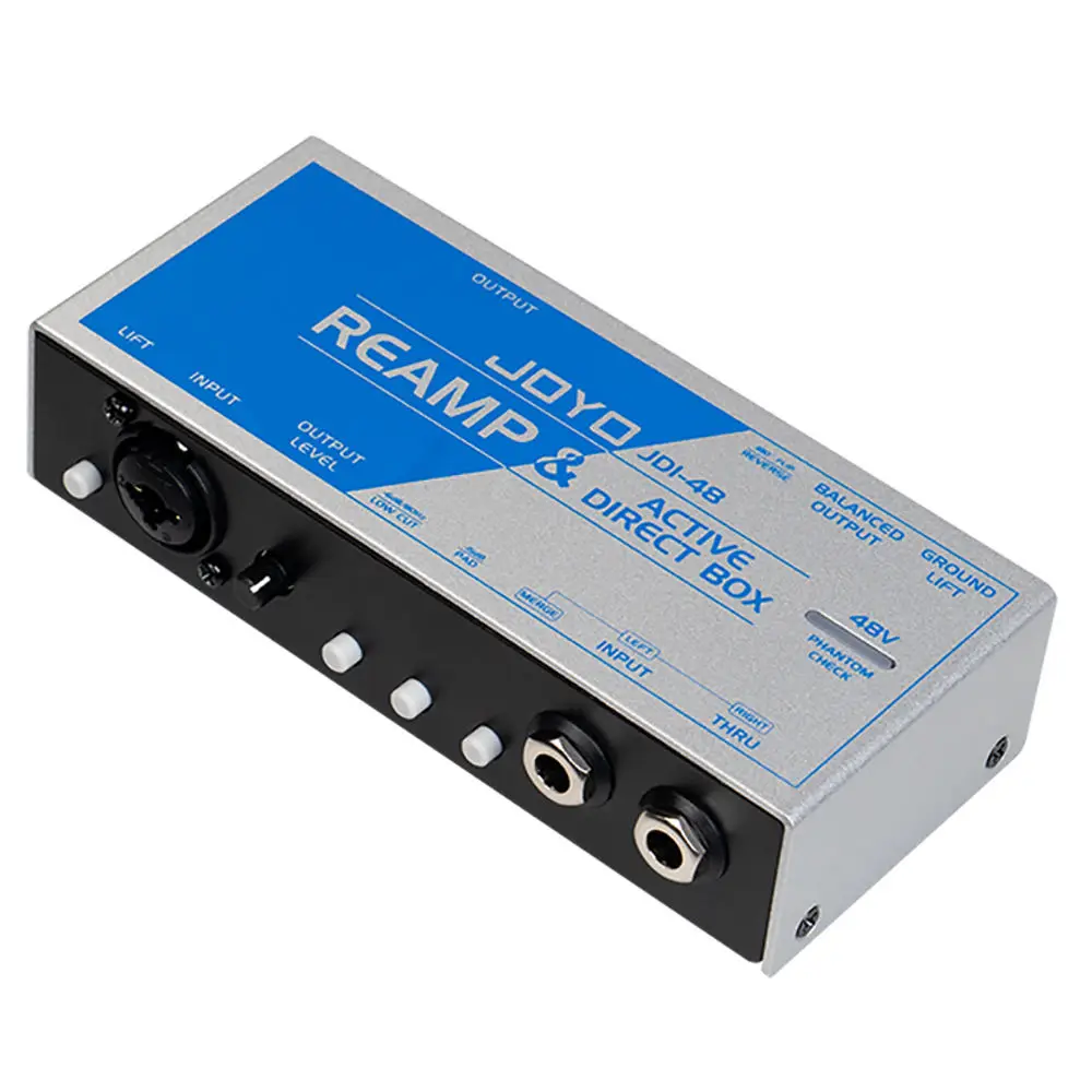 jo yo JDI-48 Active DI Box Supports REAMP ACTION Preamplifier Connected to Mixing Console