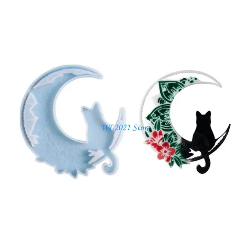 

G5GC DIY Resin Casting Mold Pendant Moulds Craft Molds Moon Wall Decorations Ornament Molds Silicone Material for Craft
