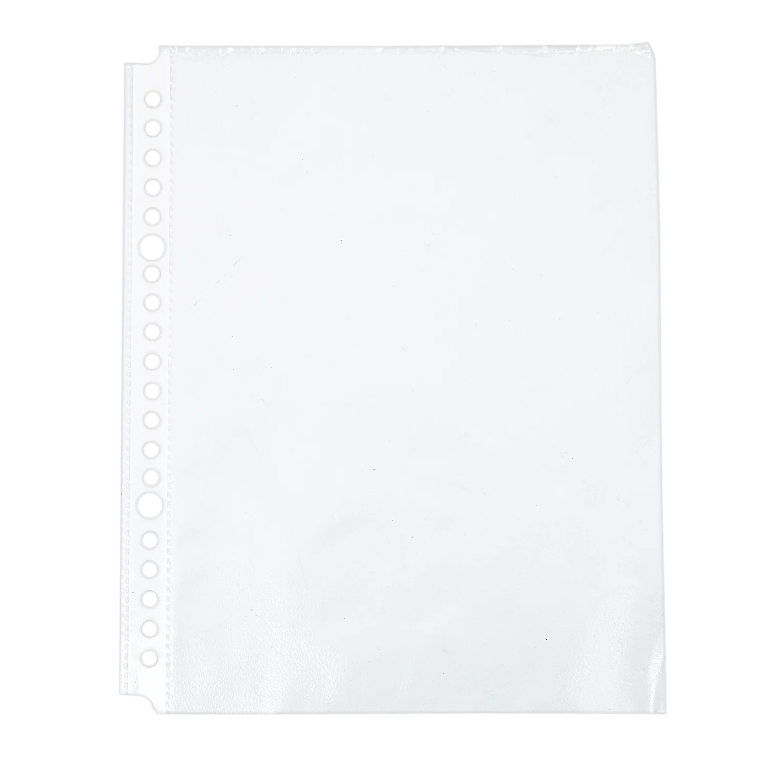 

Pack of 200 A5 Clear Punched Pockets - Plastic Poly Folders