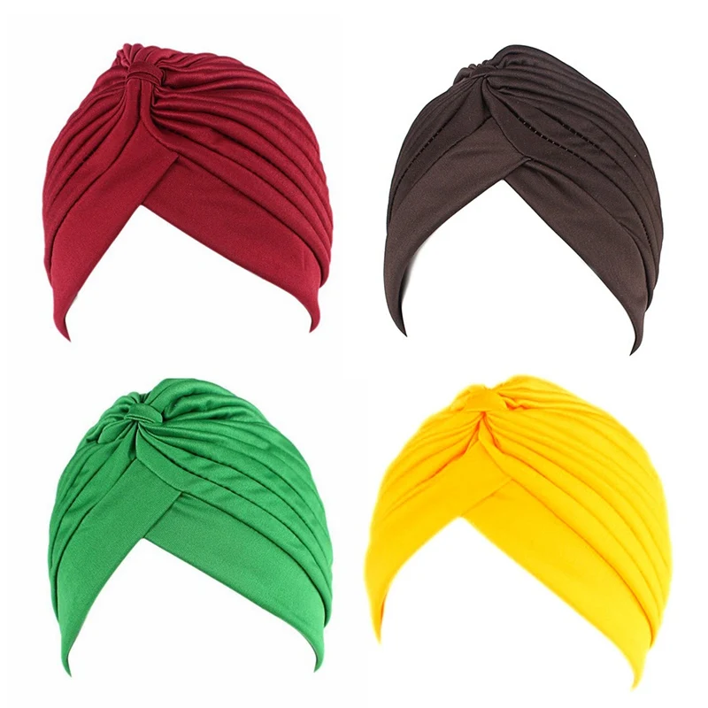 

Women Indian Fashion Hijabs Hats Ladies Islamic Underscarf Muslim Stretch Turban Hat Female Simple Hair Cover Beanies Headwear