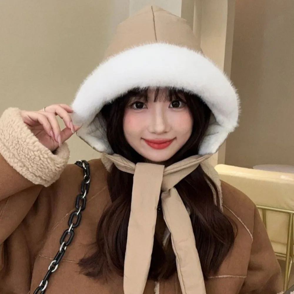 Casual Strap Crossbody Bag Hat Thermal Ear Protection Pullover Beanie Hat Wallet Purse Fleece Lined Lei Feng Cap Cycling