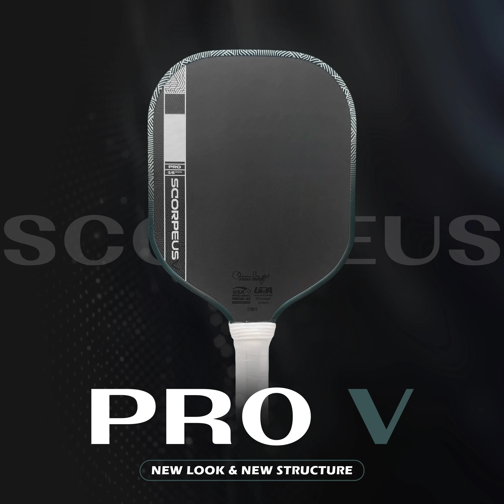 

J00laGEN5 Pickleball Racket T700 Carbon Fiber Propulsion Core Professional Hot-Pressed KineticFrame 16mm for Children 225g