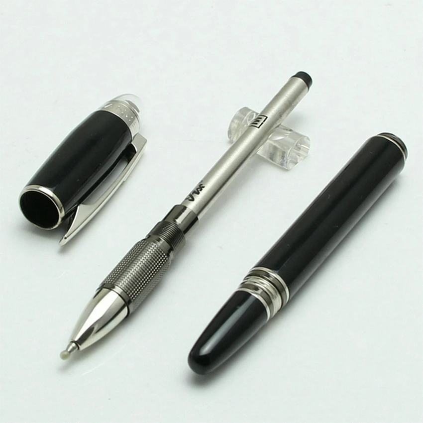 High Quality MB Monte Black Resin Ballpoint Pen Star Luxury Business Rollerball Pens Office Stationery NDL33966L