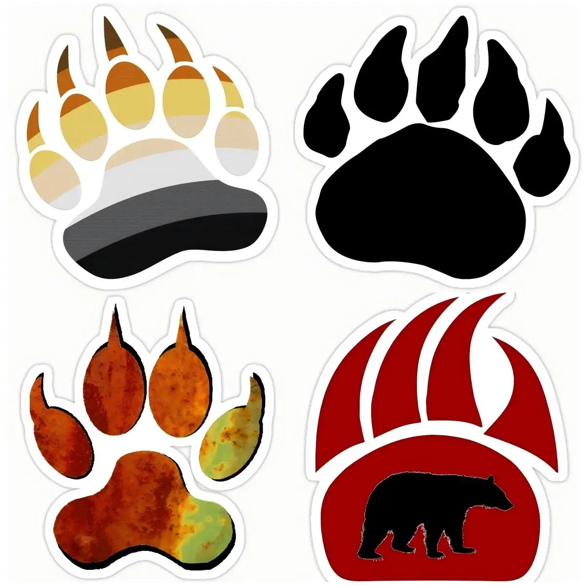 

Bear Print Funny Cartoon Vinyl Car Stickers Camper Vinyl Material Scratch-proof Window Decal