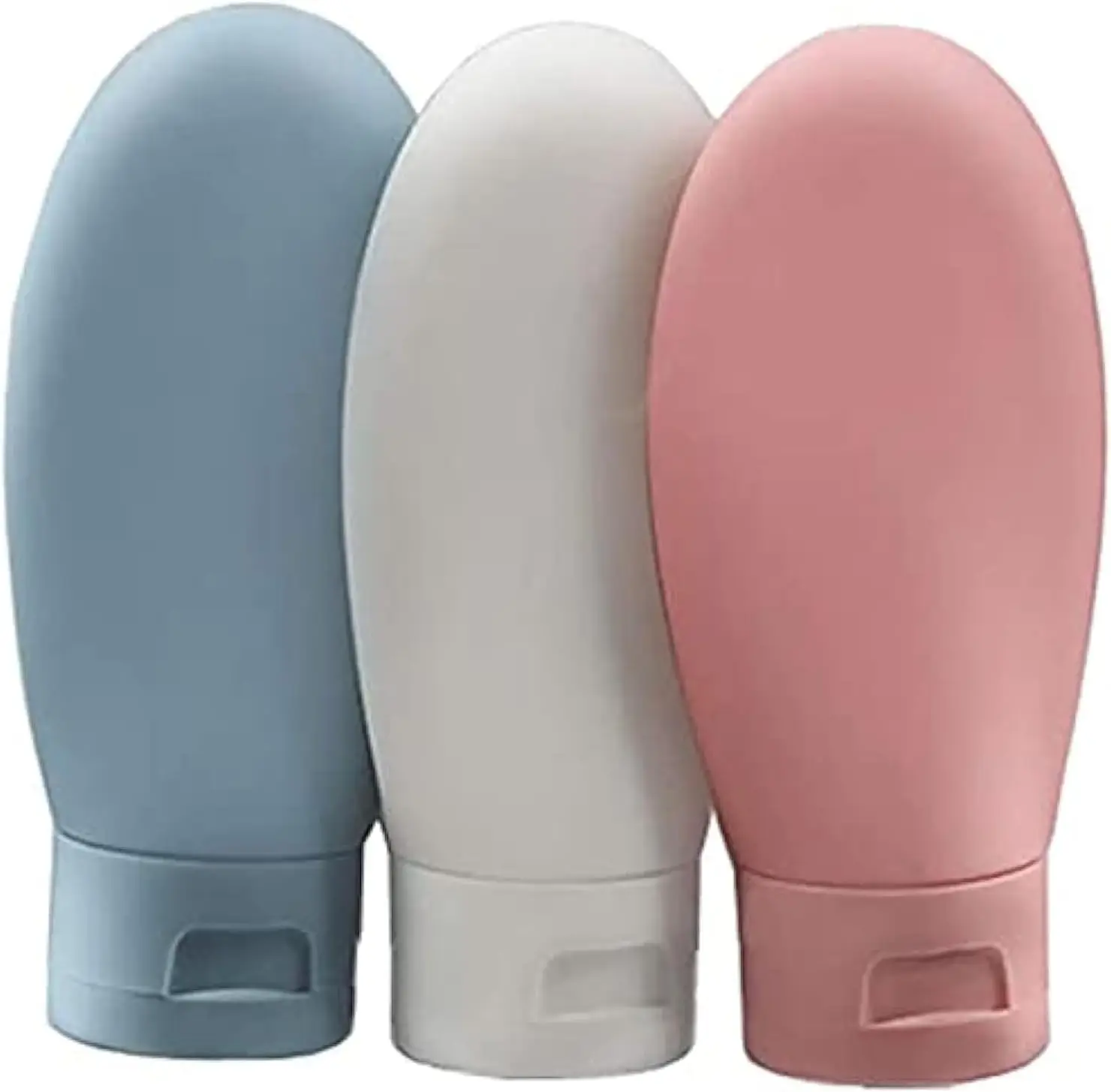 3 Pcs Leak Proof Travel Bottles Set 60ml with Label and Transparent Carry Bag for Shampoo, Soap, Toiletries
