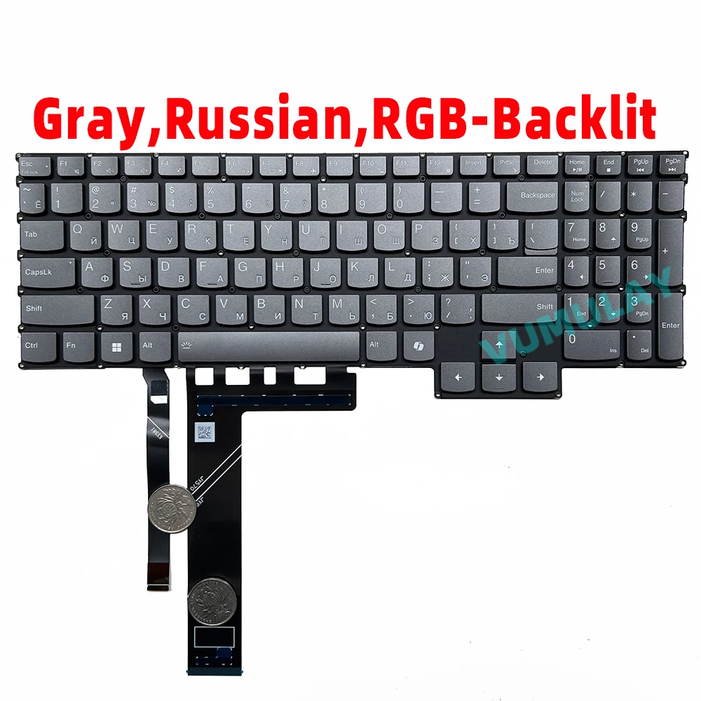 US/Russian Backlit Keyboard for Lenovo legion Pro 5 16IRX9 16ARX9 