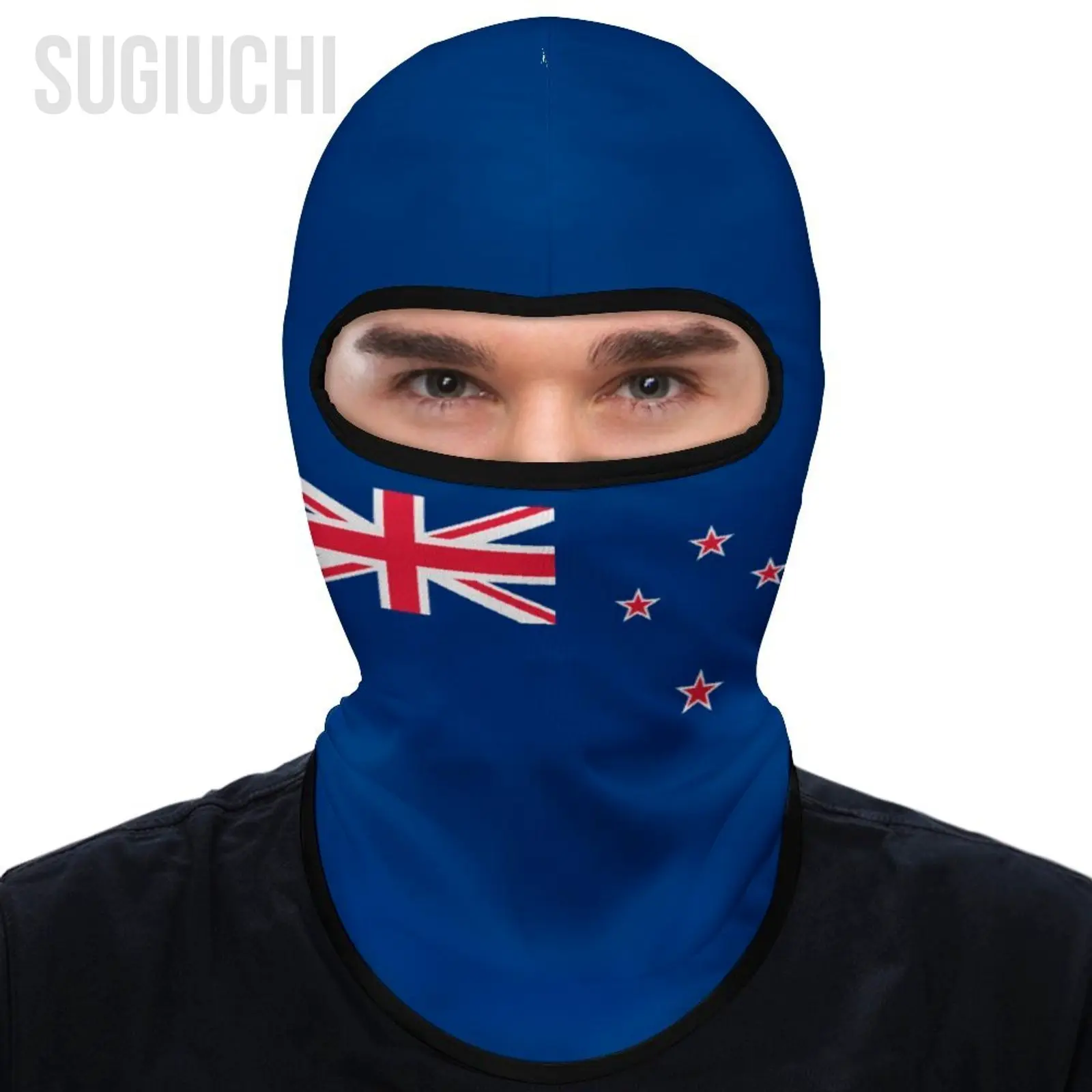 New Zealand Flag Outdoor Cool Sunscreen Motorcycle Face Mask Moto Biker Wind Cap Mask Stopper Windproof Bicycle Cycling Headgear