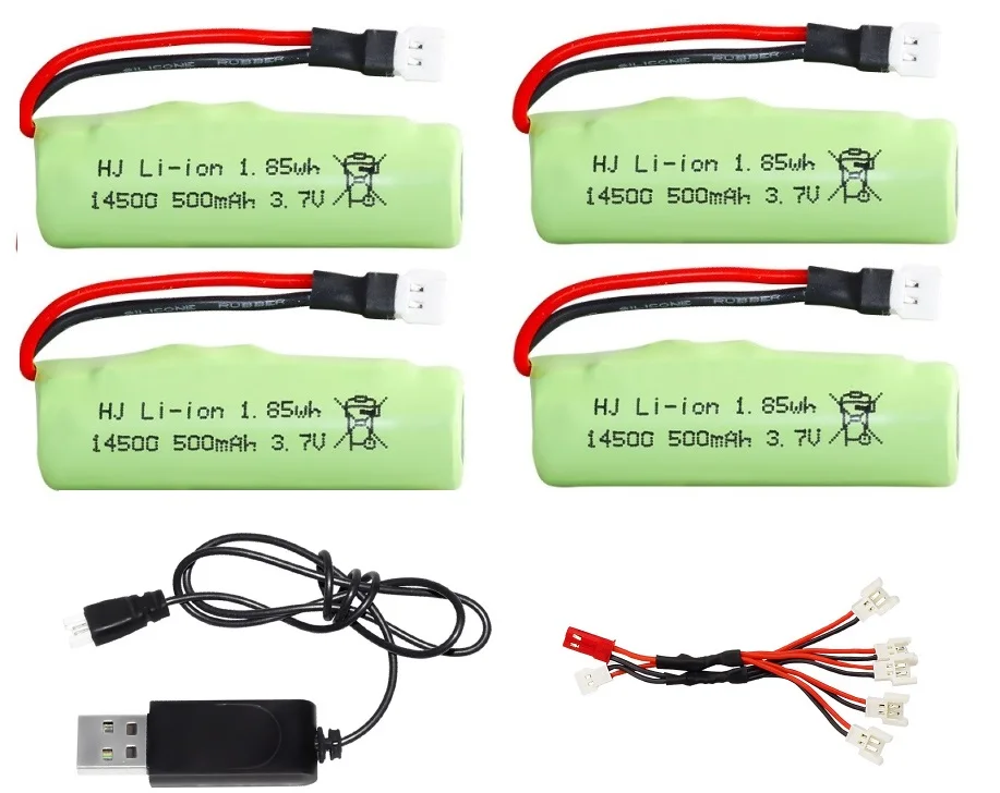 XH2.54 plug 1S 3.7V 500mAh Li-ion Battery14500 /3.7V charger For R/C Stunt Dump Car/4WD Twist- Desert Cars  R/C Climbing cars