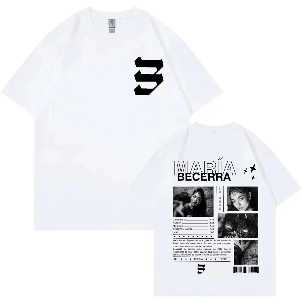 Koszulka Merch Albumu Piosenkarki Maria Becerra Vintage Estetyczna Krótki Rękaw Męska Damska Moda Casual Oversize