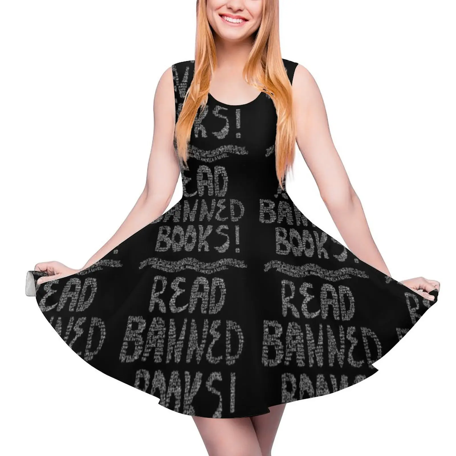 Read Banned Books Sleeveless Dress Aesthetic clothing wedding guest dress 2024