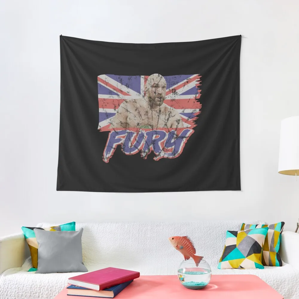 

Tyson Fury T-ShirtFury Union Jack [Vintage Distressed] Tapestry