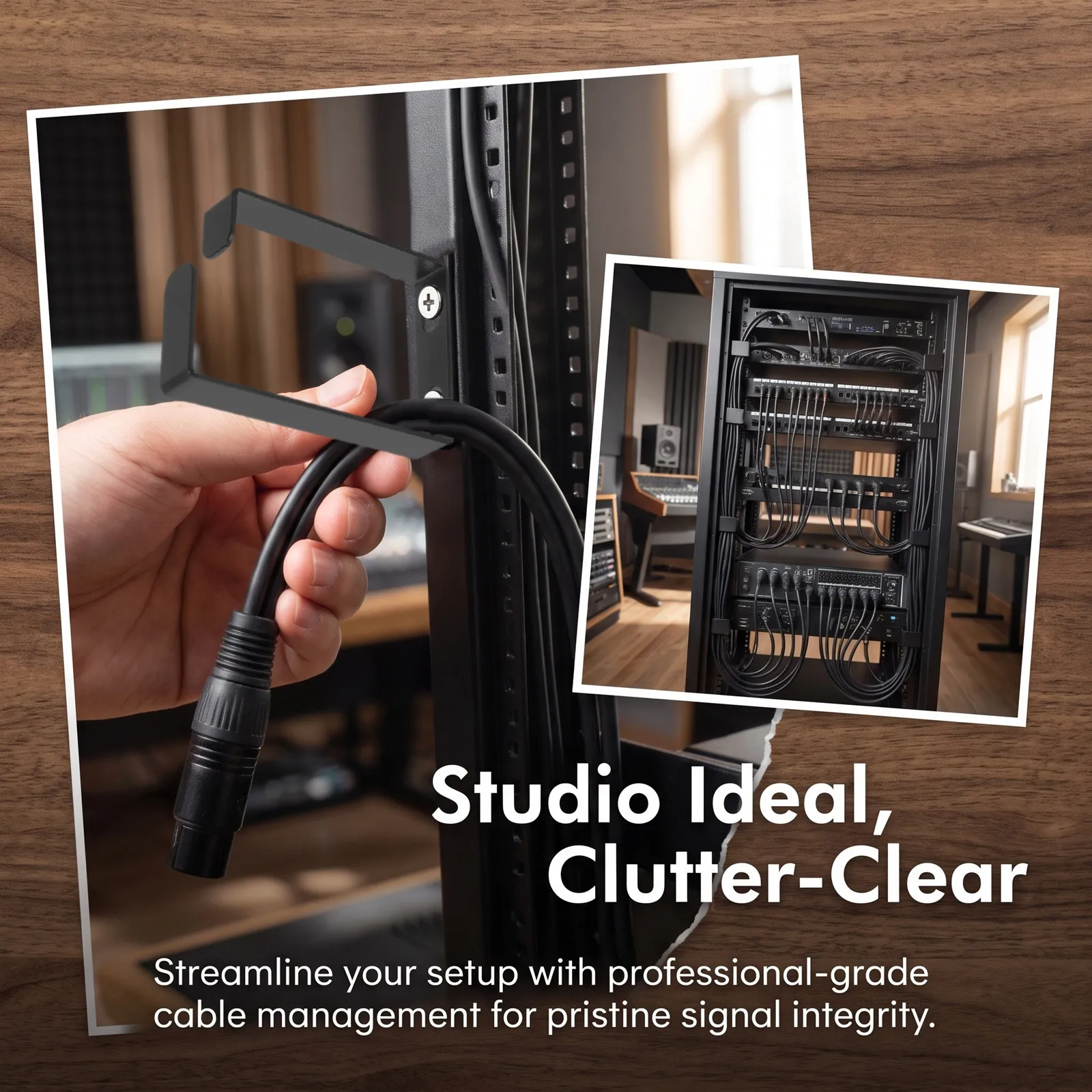 2Pcs Server Rack Vertical Cable Management Hook 2.7x1.8x0.5in Network Cabinet Sound Studio Cable Organizer Tool Rack Mount Cord
