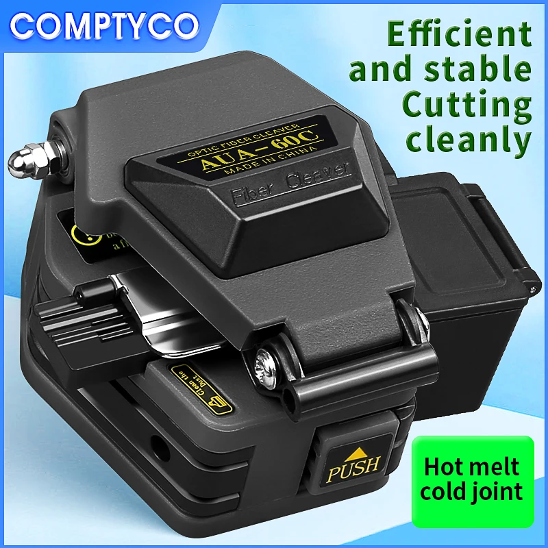 COMPTYCO AUA-60C Fiber Cleaver FTTH Optical Fiber Cable Cold Connection/Fusion Splicing Fiber Cutting Tool Fiber Optic Cutter