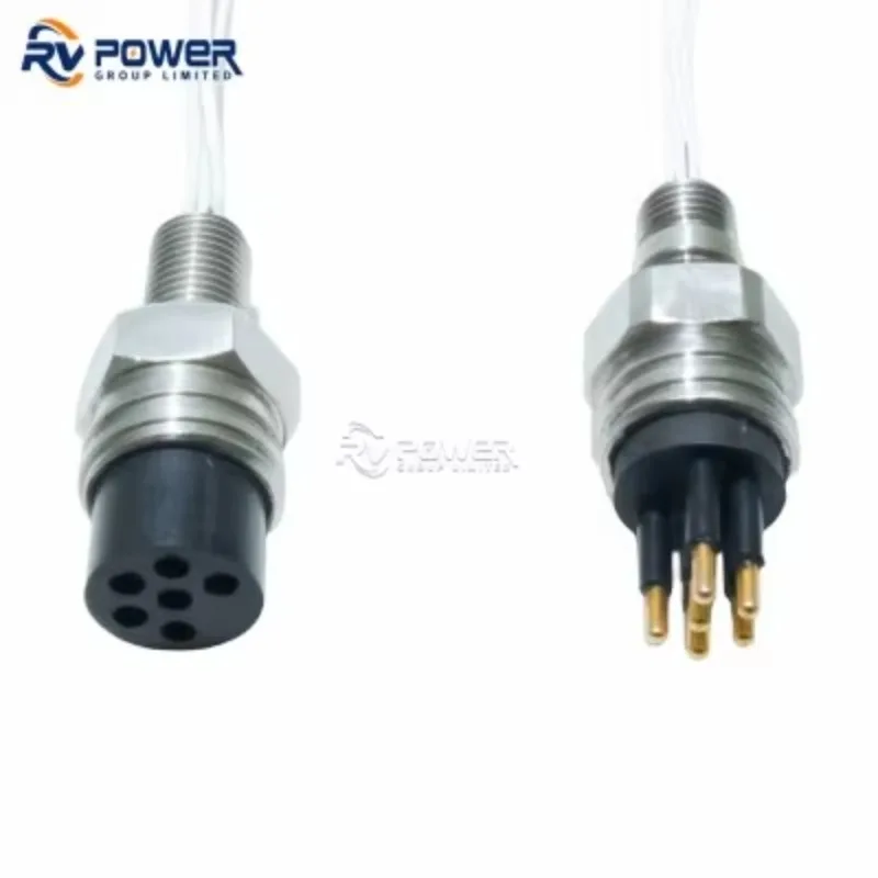 Underwater Micro Circular Series 2/3/4/5/6/8 Contact Male Female Inline Cable Bulkhead Dummy Connector for Subsea ROV