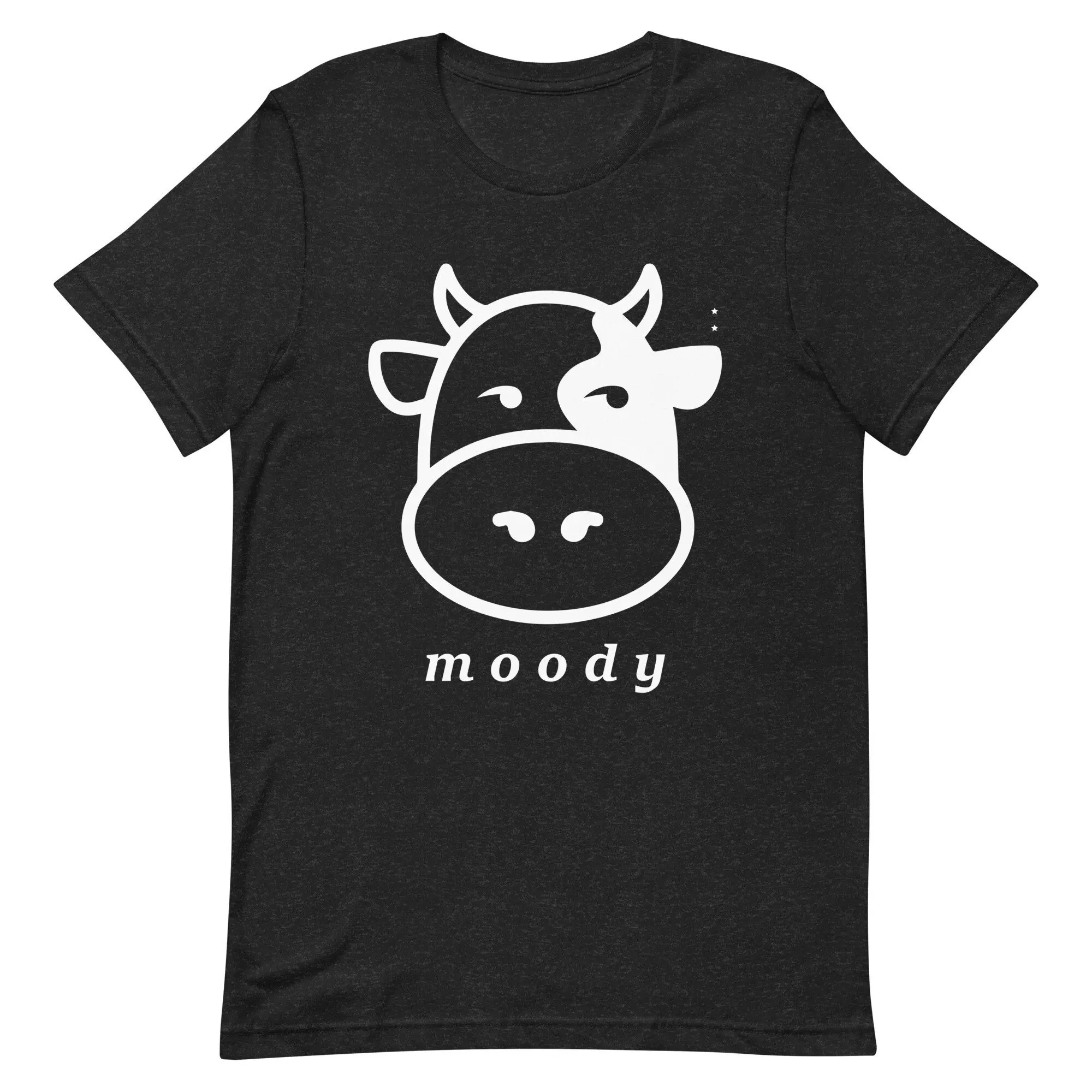 Moody Cow T Shirt Funny Saying Trendy Print Minimalist Silly Oversized Casual Relatable