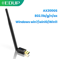 EDUP  AX300GS Wireless USB Adapter 286Mbps Wireless Supports Infrastructure Ad-Hoc WPA Shared Key 8021X Win7 /10 /11 80211b
