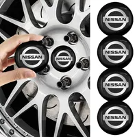 4pcs 56mm Car Wheel Center Cap Emblem Sticker For Nissan Qashqai j10 j11 x Trail t32 t31 Tiida Juke Navara Almera Accessories