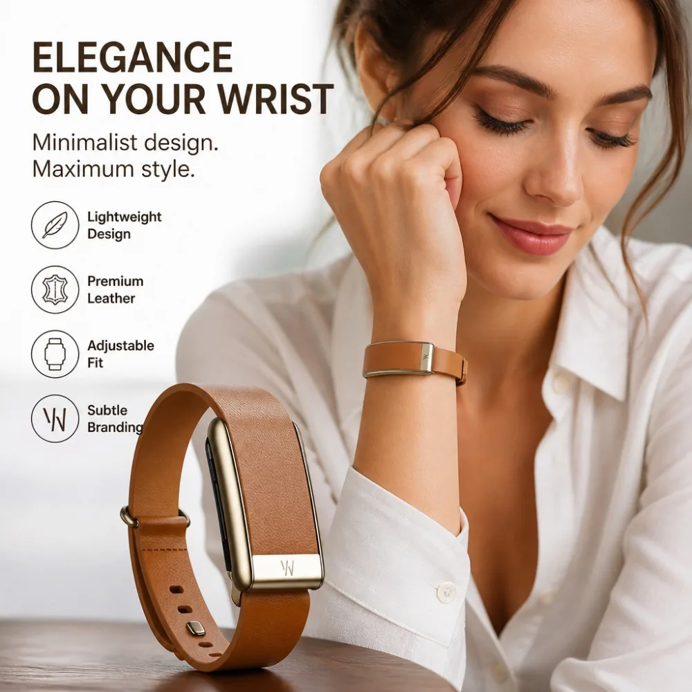 For WHOOP 5.0 PEAK Leather Band Genuine Leather Style W Logo Metal Frame Casual Luxury Replacement Wrist Strap Accessories