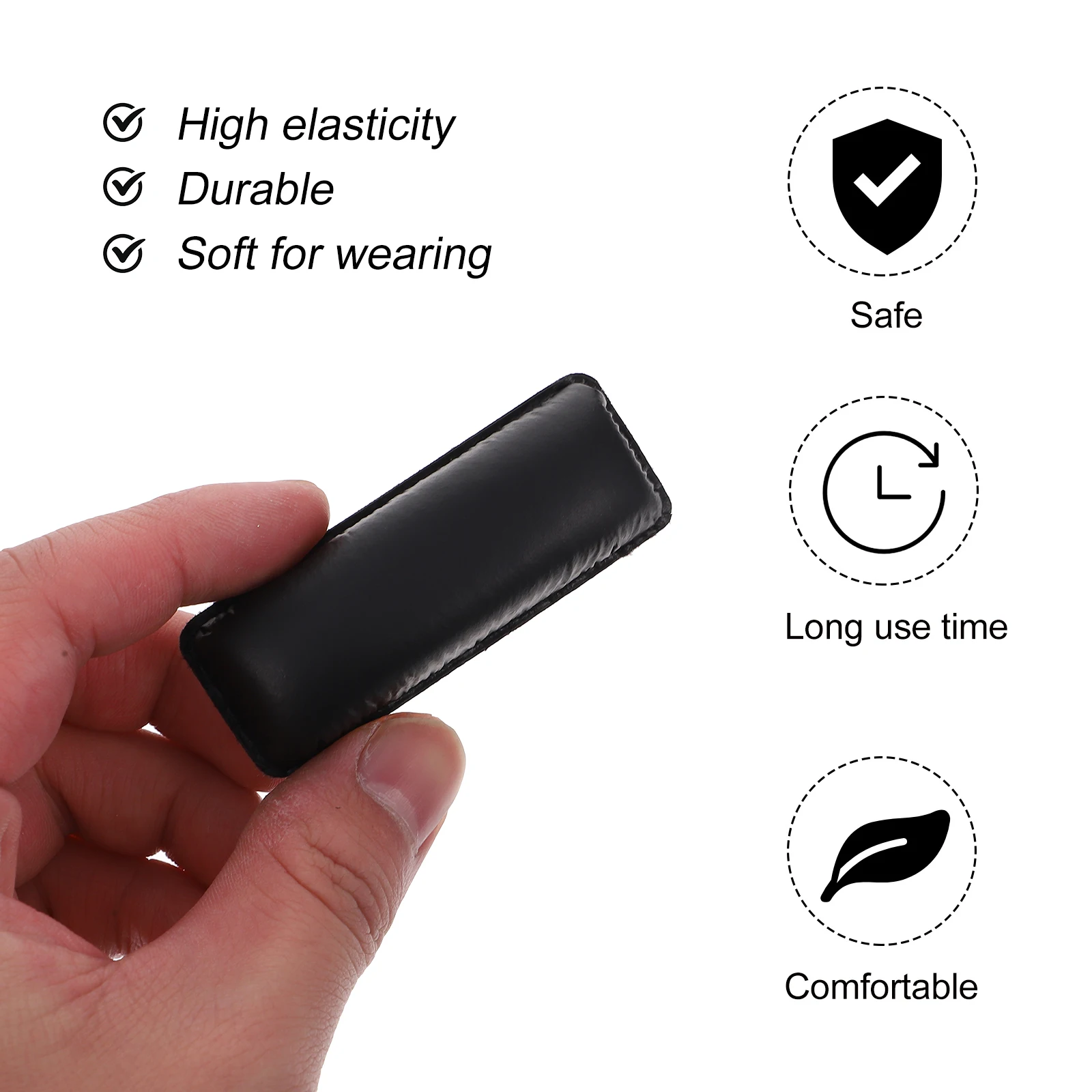 

2 pcs Black Headband Cushions Headphone Pads Memory Foam Soft Elastic Replacement for RS160 RS170 RS180 Smooth