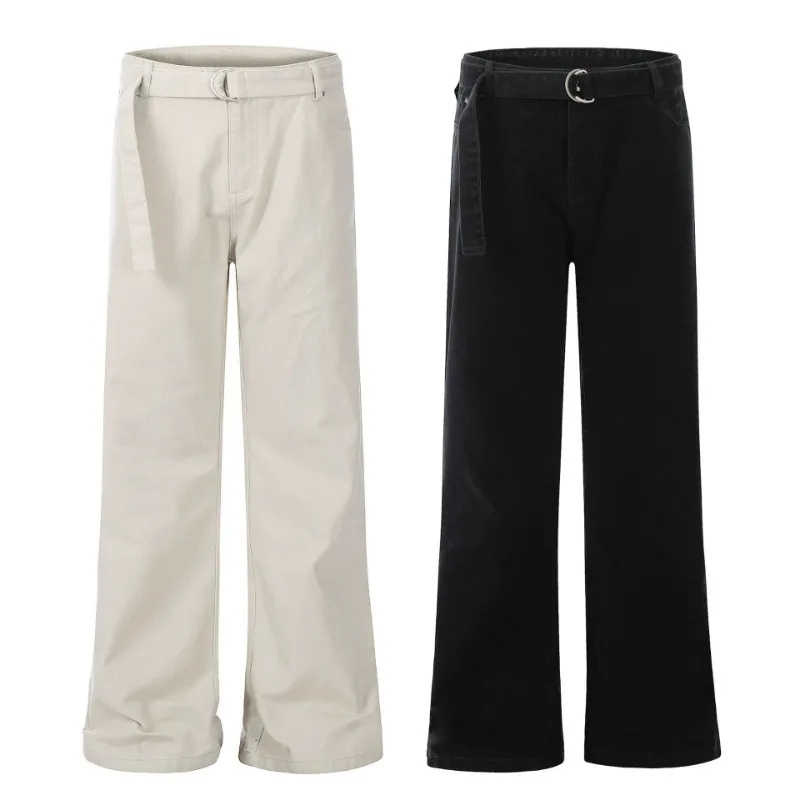 OR FL American High Street Self-cultivation Begins 100 Cotton Women Cargo Trousers Trendy Brand Baggy Vibe Y2k Wide Leg Pants