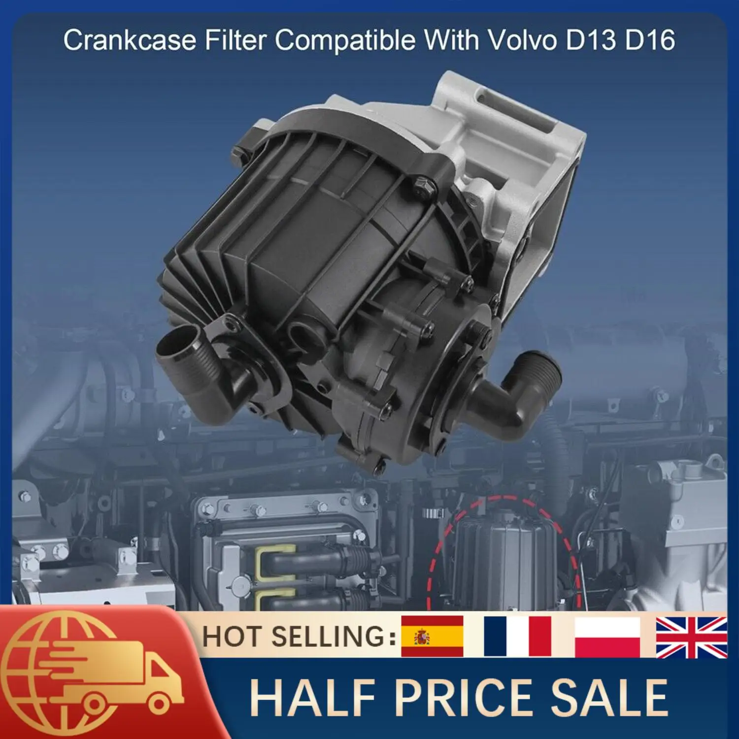 

1 шт. маслоотделитель с прокладкой 21122541 20499419 20532891 для Volvo D13, детали двигателя грузовика, автозамена
