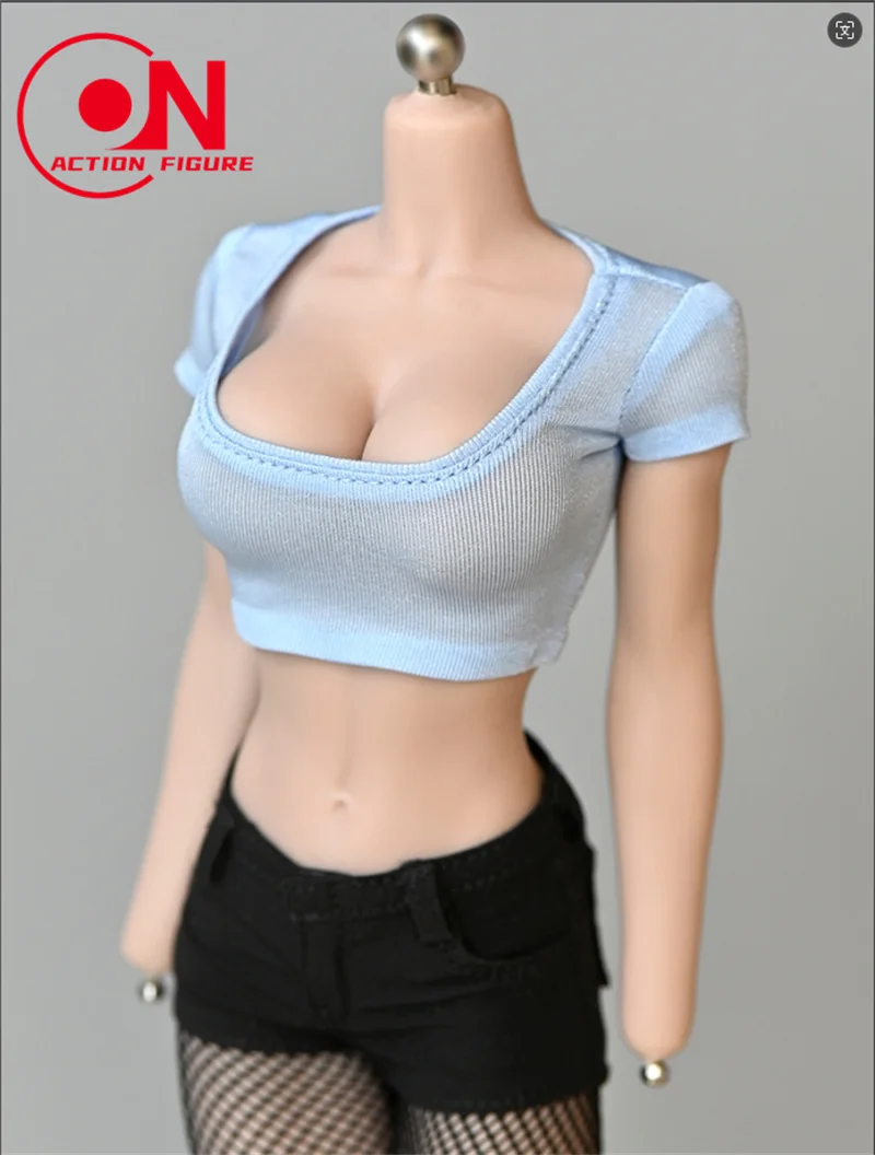 قميص قصير بدون خصر للإناث ، نموذج ملابس مناسب لشخصية جندية الحركة 12 "، قطع منخفض ، مقياس #6
