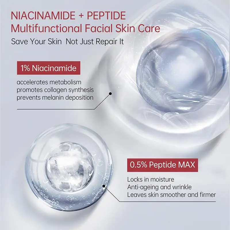 نياسيناميد كريم تبييض النمش العناية بالبشرة المستحلبات الببتيد مكافحة الشيخوخة الوجه التجاعيد كريم بقعة داكنة الميلانين إزالة