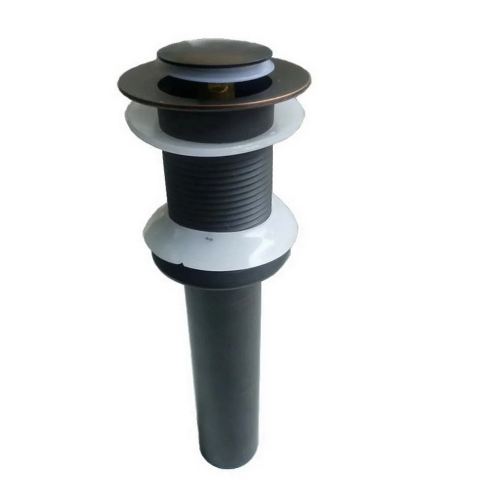 Black Color Brass Small Round Cap Pop Up Bathroom Sink Basin Waste / Drain Without Overflow Bathroom Accessory msd017