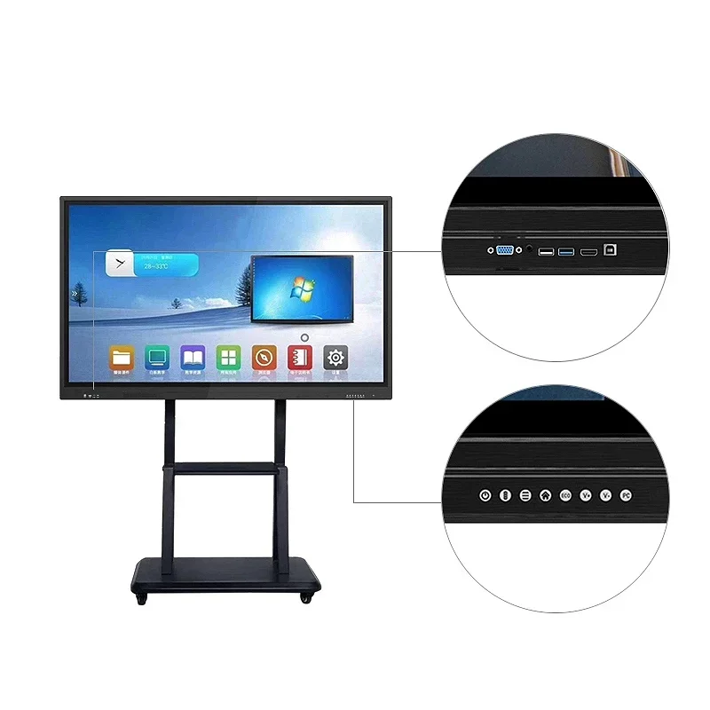 55 Inch IPS Capacitive IR Multi Touch Screen Frame Smart TV For Classroom, School, Conference