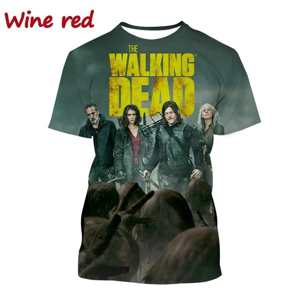Classic Horror TV The Walking Dead T-shirts 3D Daryl Dixon Print Unisex Streetwear Summer New Men Women Short Sleeve Tee Y2k Top - view 2