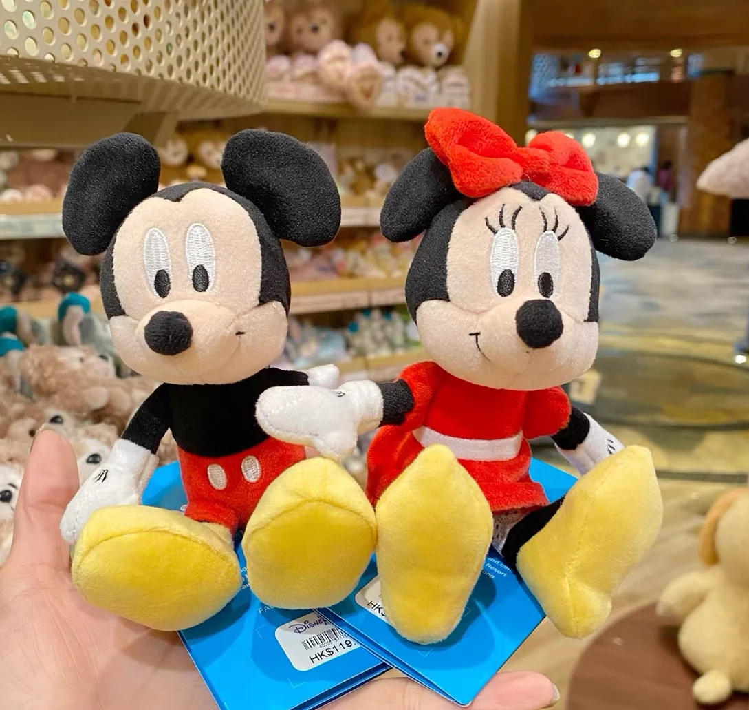 Disney Mickey Minnie Mouse Magnetic Shoulder Plush toy doll 2pcs