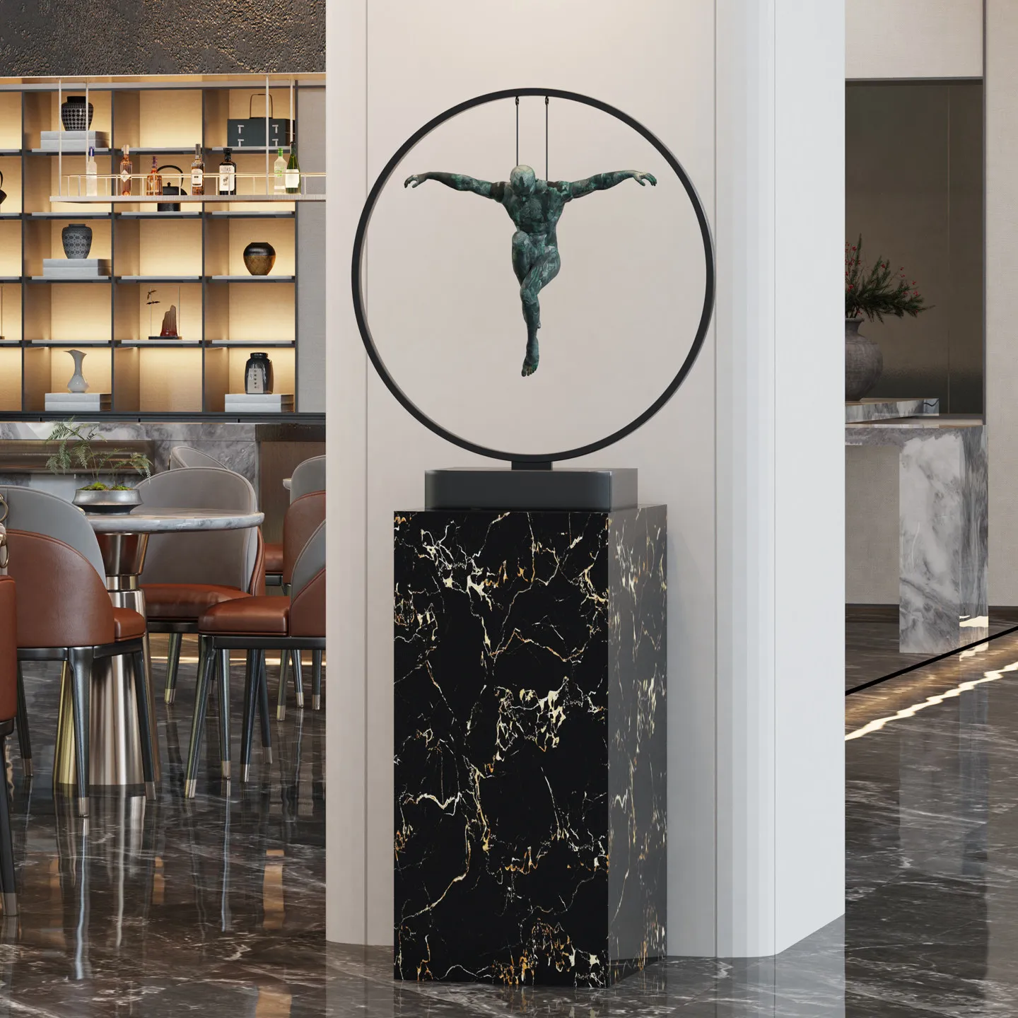 Factory Direct 2026 Italian art figures floor-to-ceiling ornaments Sales office Entrance office Hotel lobby Sculpture display So