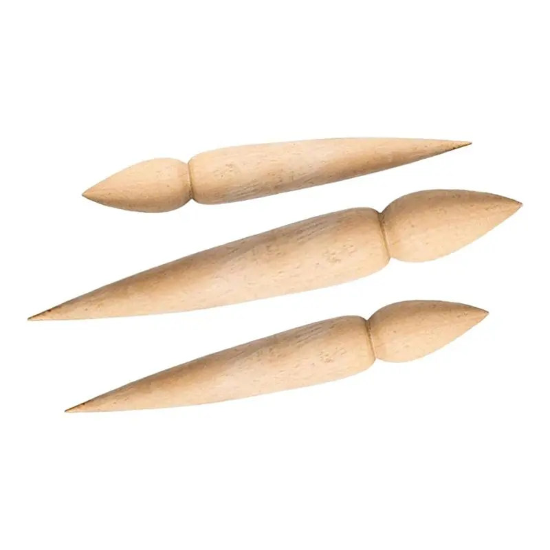 AEE8-Wooden Punch Tool For Shaping Pottery Teapot Spouts For All Ages, 3Pcs Pottery Teapot Spout Modeling Clay Tools