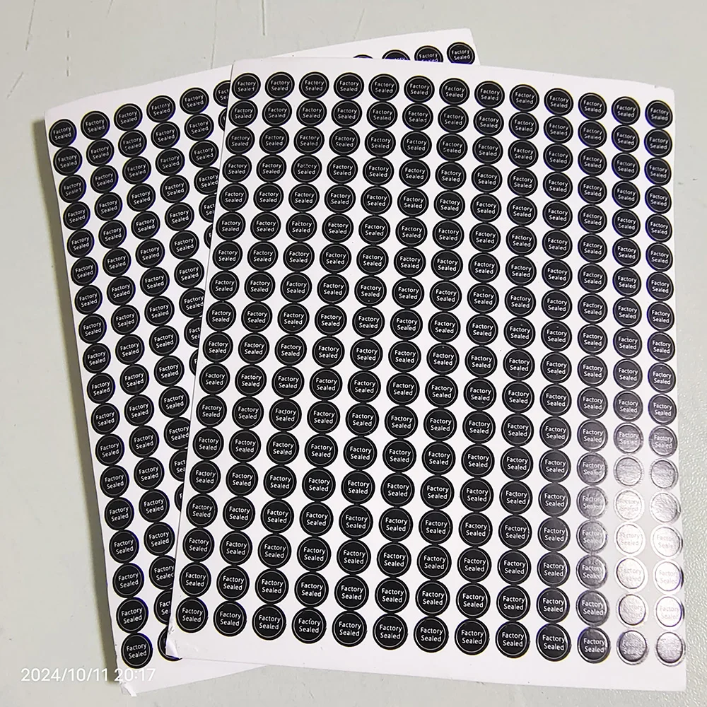 450pcs 5mm Factory Sealed Black Tamper Evident Removal Proof Brittle Paper Label Electronic Device Repair Guanantee Sticker