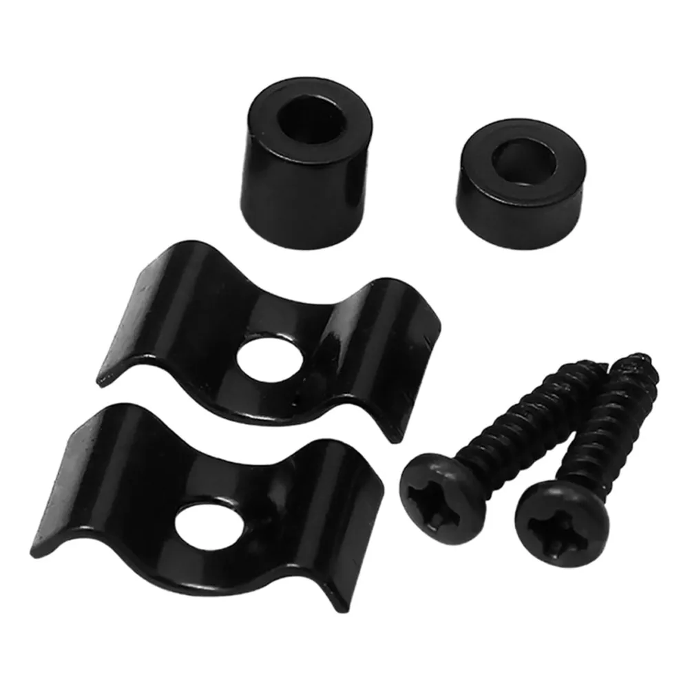Guitar String Retainer Black Metal String Tree for Electric Guitar Bass Locking Design Reduces Friction Tuning Stability